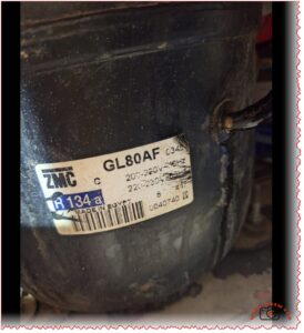 ZMC GL80AF R134a Hermetic Compressor mbsmpro