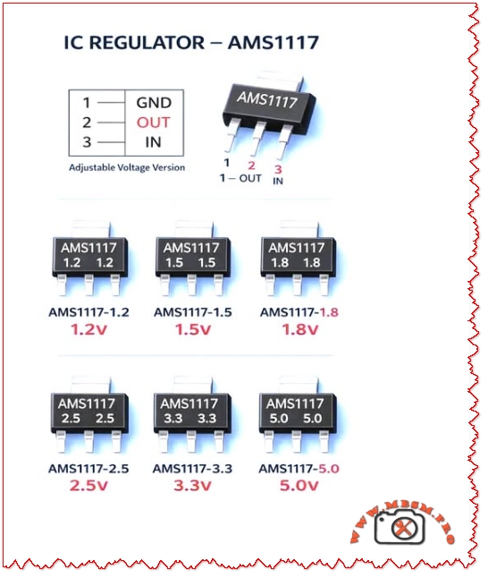 AMS1117 Voltage Regulator mbsmpro