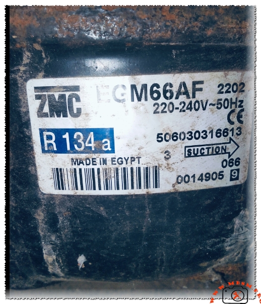 Compressor, ZMC EGM66AF,  is an excellent fit for a 10-foot refrigerator mbsmpro