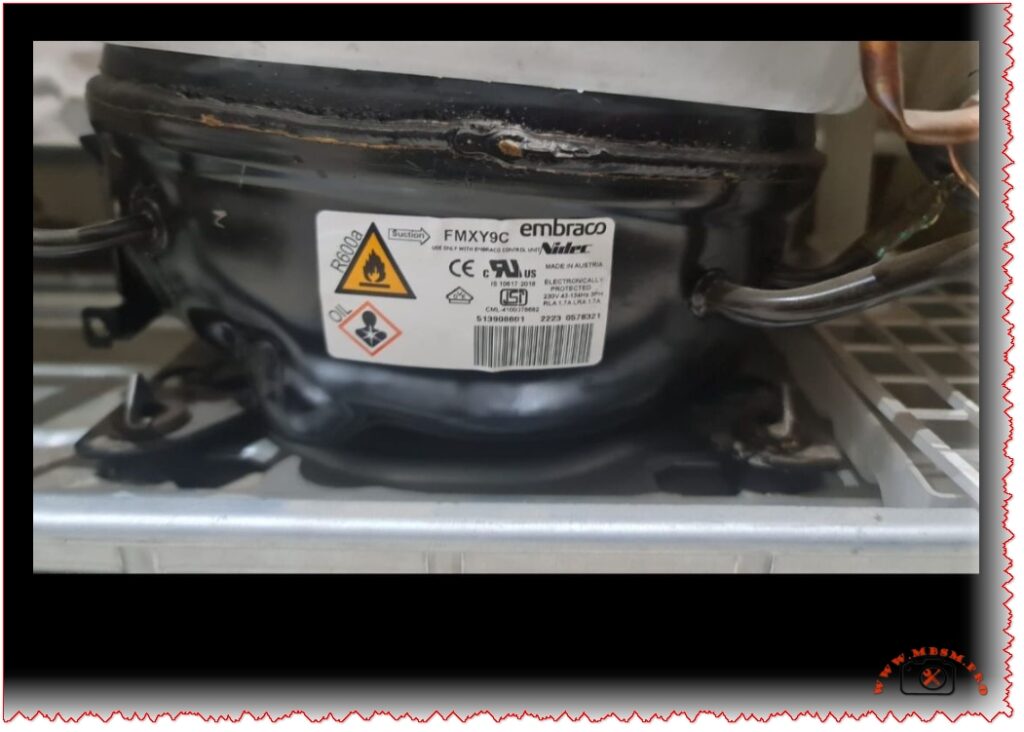 Embraco FMXY9C Compressor: R600a, 1/6 HP mbsmpro