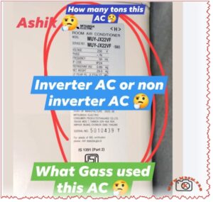 Mitsubishi Ashiki MUY-JX22VF electrical technical data interpretation