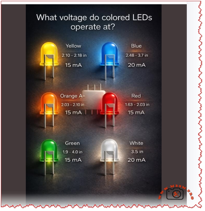 Typical forward voltages vary by LED color mbsmpro