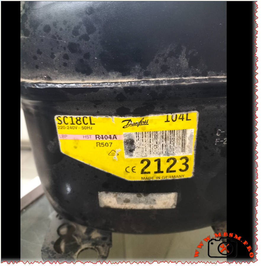 Danfoss SC18CL compressor R404A R507 specifications replacement 104L2123 commercial freezer refrigeration mbsmpro
