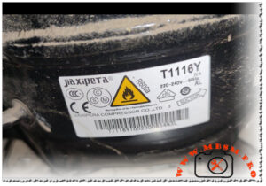  Jiaxpera T1116Y compressor specs 1/5 HP LBP R600a 220-240V 184W 10.5 cm3 mini fridge replacement