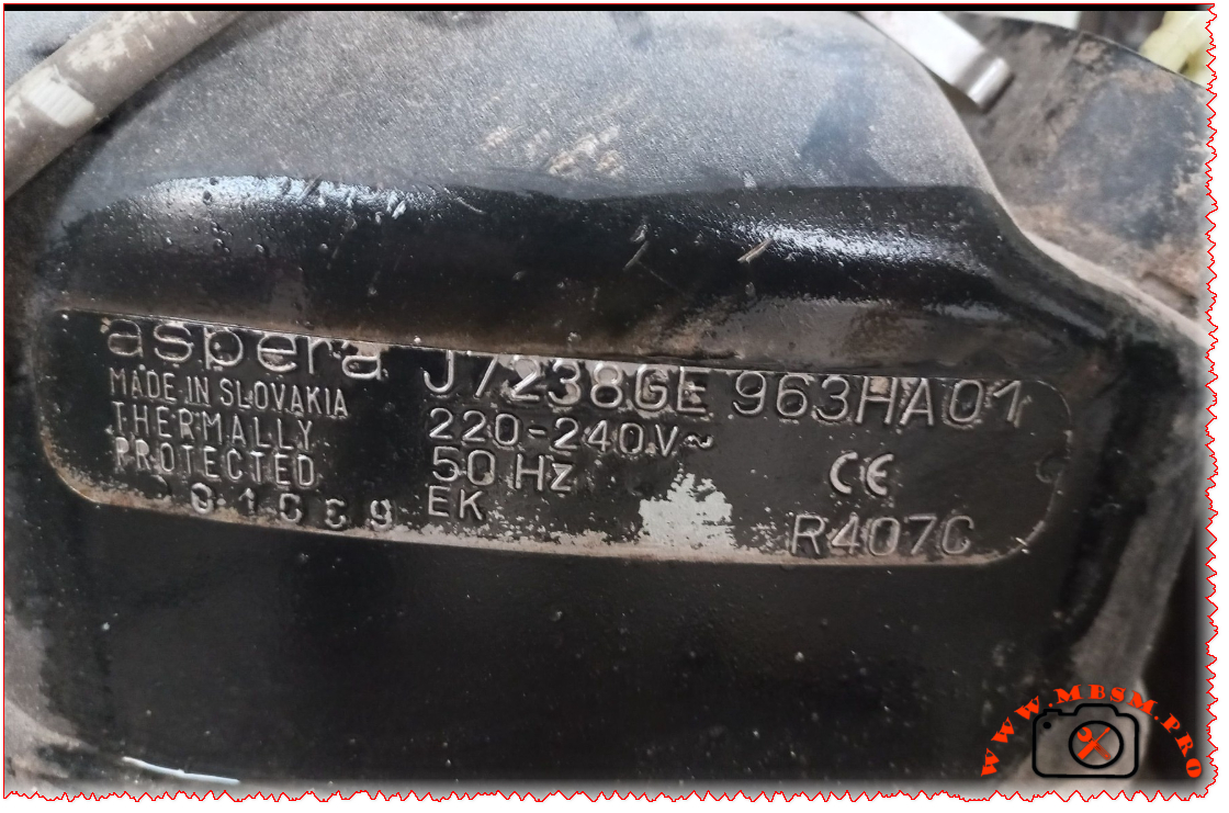 spera J7238GE Compressor 1.5 HP R407C HBP Technical Specifications and Performance Data mbsmpro