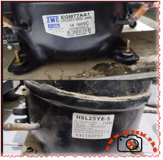 ZMC EGM77AA1 and Daewoo HSL25YE-5 Compressor Comparison and Technical Specifications 2 ZMC EGM77AA1 and Daewoo HSL25YE-5 Compressor Comparison and Technical Specifications mbsmpro