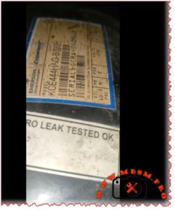 Compressor, KCE444HAG, 3/8 HP, Copeland, R-134a, 1077 W, 2.2 A, 230V, HBP, CSCR, High Temp mbsmpro