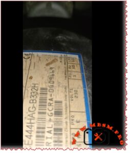 Compressor, KCE444HAG, 3/8 HP, Copeland, R-134a, 1077 W, 2.2 A, 230V, HBP, CSCR, High Temp mbsmpro